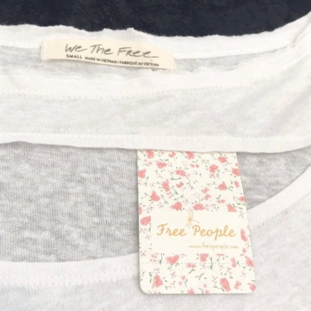 Free People June White Cutout Tee. XS, S - Picture 4 of 5